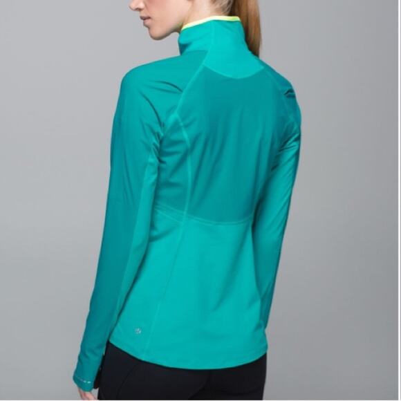Lululemon Trail Bound women's size 4 1/2 zip blue mesh luxtreme cold weather run - Picture 3 of 14